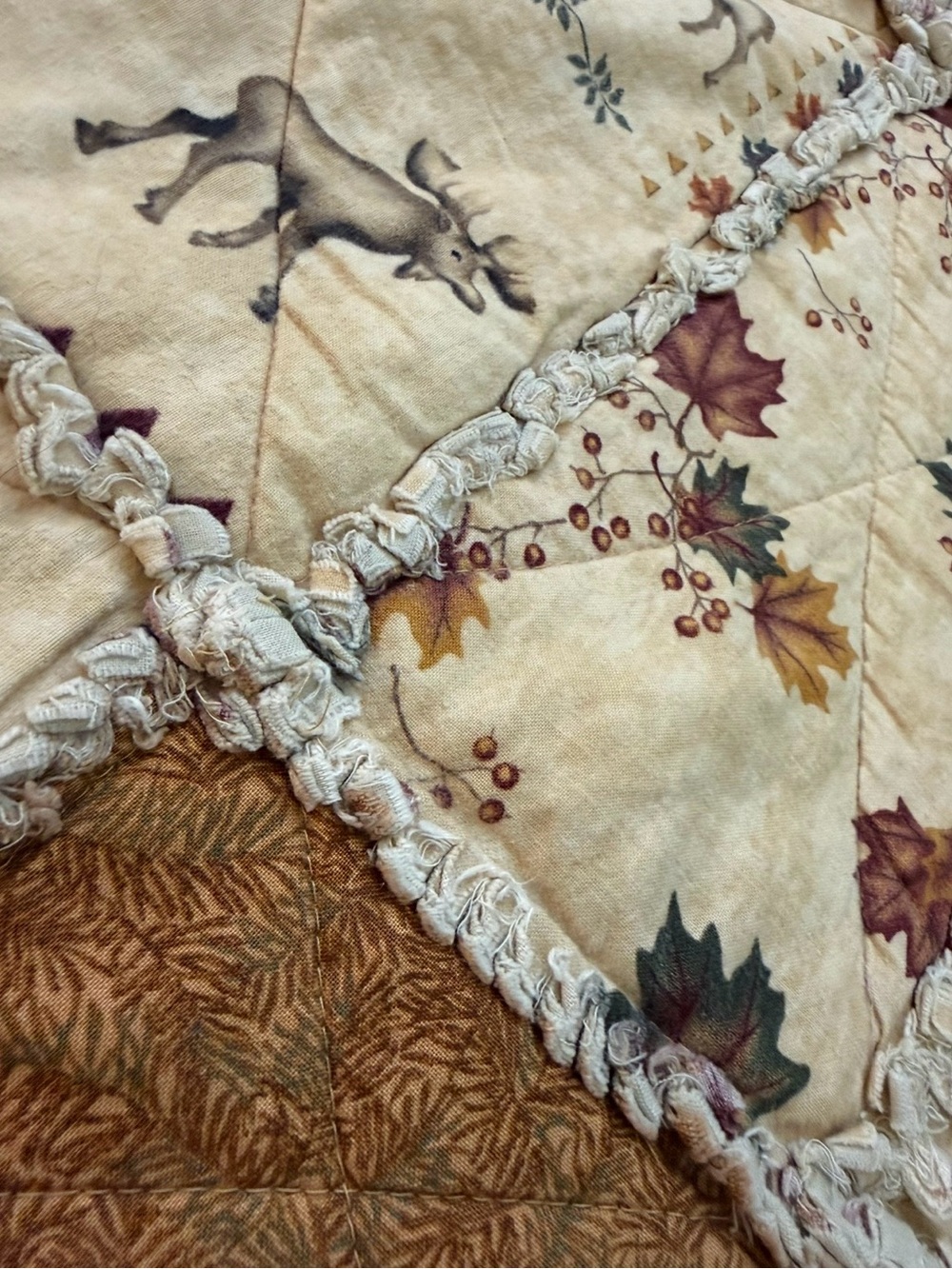 Wildlife Tan 47” X 71” Handmade Quilt - Picture 8 of 12